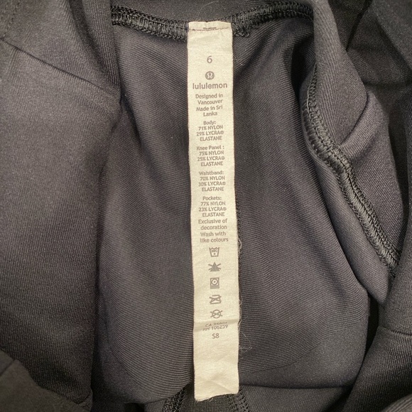 Lululemon Zoned In High Rise Crop 23" Black size 6 - Picture 10 of 11